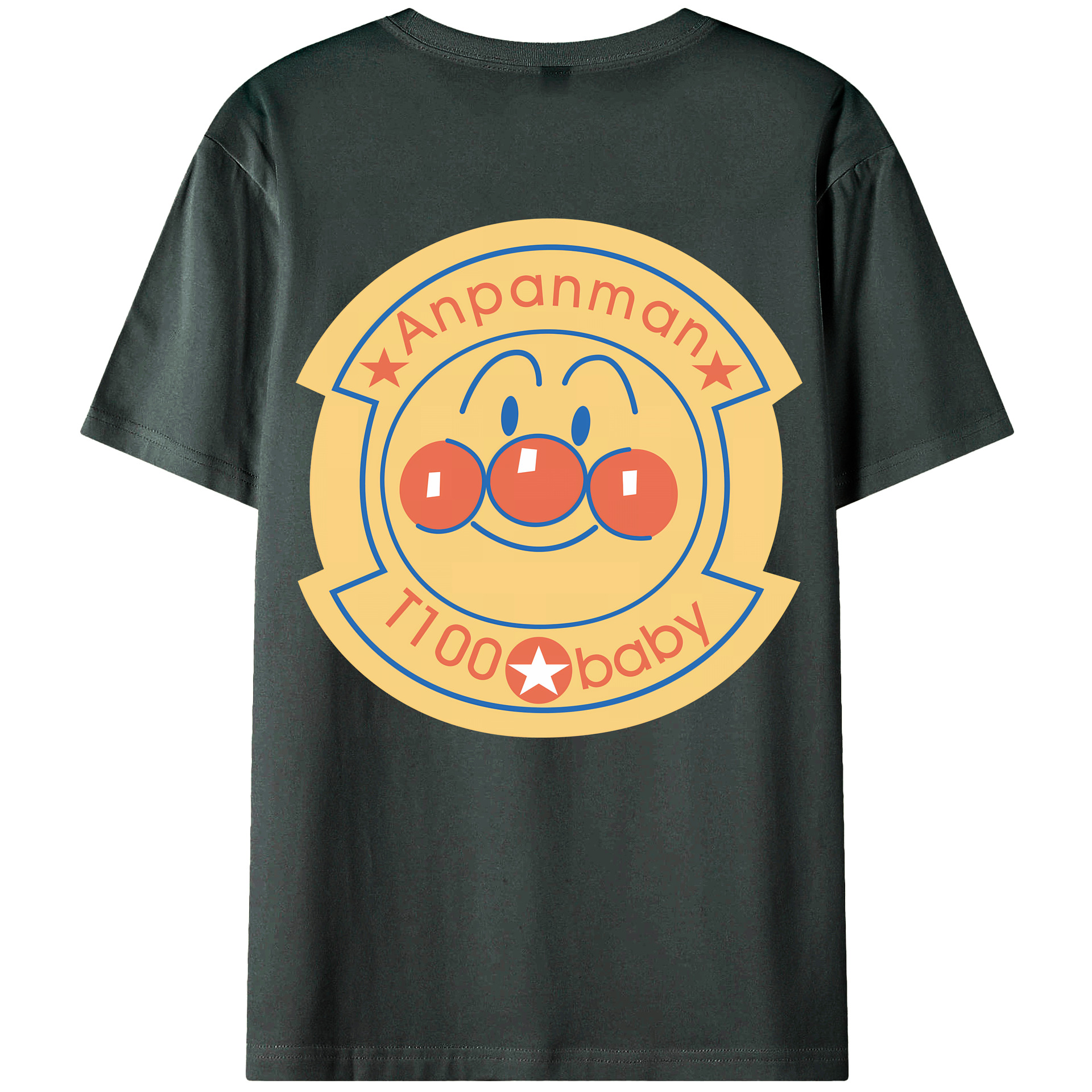 （画像用） アンパンマン Anpanman 綿100％ メンズ半袖Tシャツ（バックプリント） 通気性